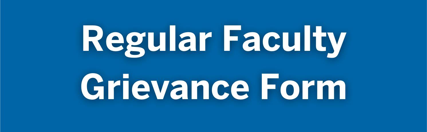 Regular Faculty Grievance Form